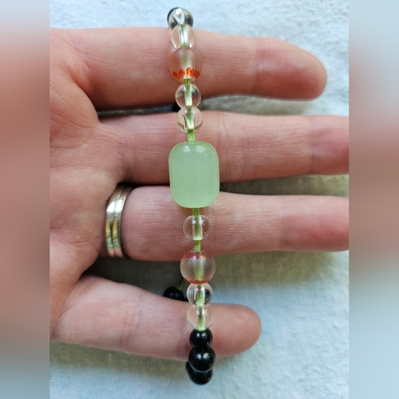 Paracord Rope & Bead Bracelets, Lot of 3, Neon Yellow Green, Black, Blue, Unisex - Picture 8 of 16